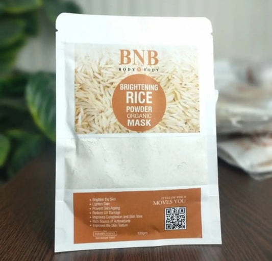 B.N.B Rice Facial Kit 3 in 1 Organic Brightening Glow Korean Face Scrub + Wash + Mask