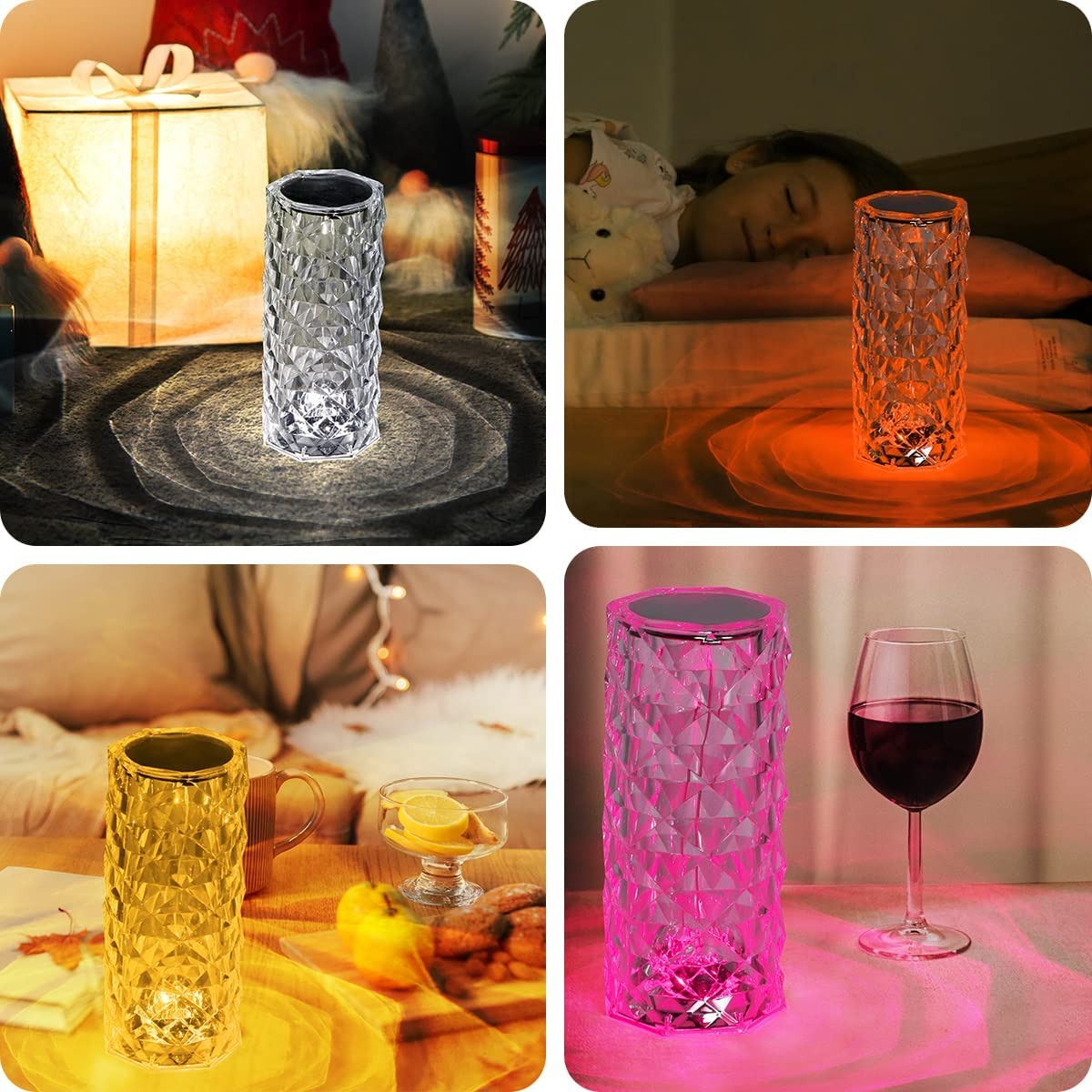 Crystal Lamp,Colors Changing with Remote Control