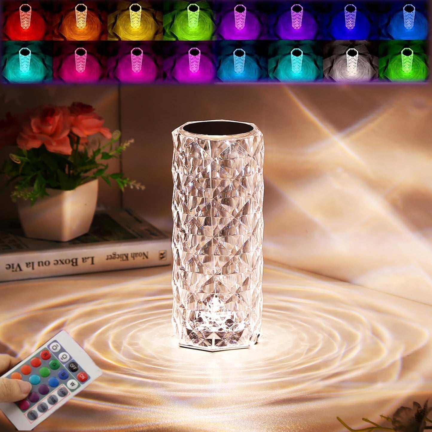 Crystal Lamp,Colors Changing with Remote Control