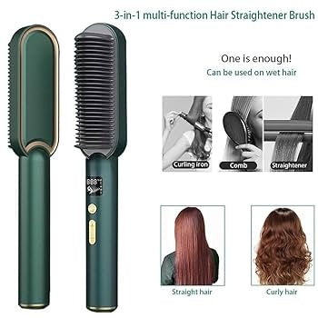 Electric Professional Hair Straightening Brush